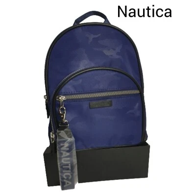 Mochila Nautica Mujer Pequeña Azul Marino Alta Mar Nylon Camuflada Bolso NUEVO Foto 1 de 4