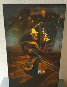JUSTIN BUA "DER KÜNSTLER" STRUKTURDRUCK 21" X 34"  - Bild 1 von 5