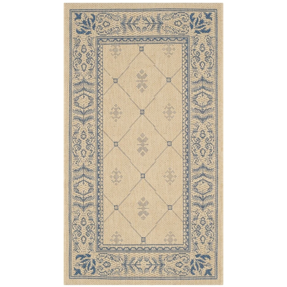 Safavieh CY2326-3101-2 Courtyard Rug - Natural / Blue - 2 .58 ft.