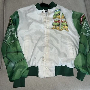 Vintage SELTENE 90er Kreidelinie TMNT Ninja Schildkröten Jacke Jugend groß Erwachsene XSMALL - Bild 1 von 17