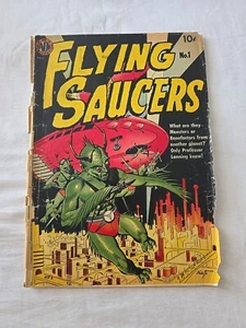 Flying Saucers #1 Comics cover By Fawcette/ Wally Wood  Gold age Low Grade - Picture 1 of 7