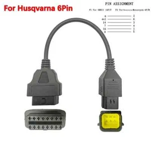 For Husqvarna 6P Motorcycle 6Pin 4Pin OBD2 Adapter Diagnostic Cable Scanner D - Picture 1 of 1