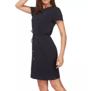 TOMMY HILFIGER Women BLACK T-Shirt Dress Size XXS NWT $69.5 - Picture 1 of 10