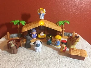Belén Fisher Little People con figuras de Navidad - 15 piezas - Funciona - Imagen 1 de 10
