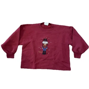 VINTAGE toller American Lakes & Timbers Weihnachtspullover Gr. M rot Nussknacker - Bild 1 von 9