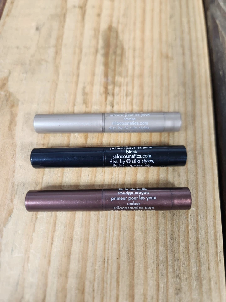 Stila Smudge Crayon Trio Smoke Black Umber NEW Minis - Image 1 of 1