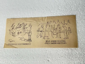 ANTIFASCISTA VOLANTINO GUARDIA BIANCA  OLD FLYER 1943 FASCIO FASCISMO - Foto 1 di 2