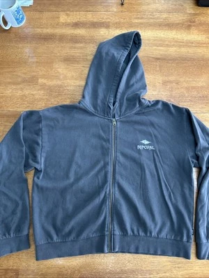 Moletom com capuz Rip Curl grande desbotado preto médio - Imagem 1 de 4