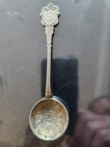 Du Maroc Souvenir Löffel mit geätzter Schale und filigran Vintage - Bild 1 von 4