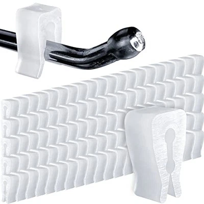 Gluposti Peg Hook Stoppers for 1/4 Pegboard Hooks and Slatwall, Clear 100 Pack - Image 1 of 4