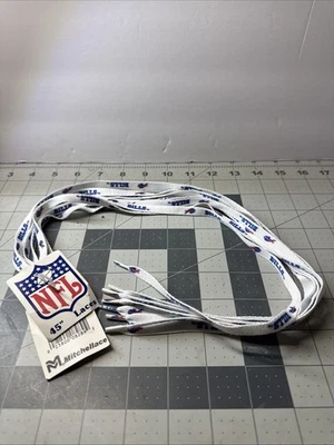 "2 cordones para zapatos Buffalo Bills antiguos vintage Mitchellace NFL 45"" Foto 1 de 4
