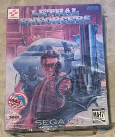 Lethal Enforcers Justifier Blue Gun Bundle Sega CD Genesis NEW Factory Sealed