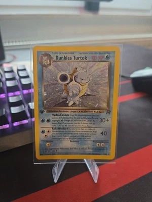 1st Edition Dark Blastoise Tr 3/82 Team Rocket Holo Pokemon Karte Deutsch NM - Bild 1 von 2