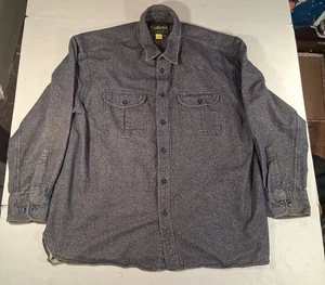Cabela's Men's Vintage Gray 100% Cotton Button Up Collared Shirt 2XL Reg Lined  - Picture 1 of 11