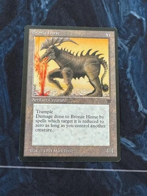 Bronze Horse Legends  Artifact Rare MAGIC GATHERING CARD English Vintage MTG - Image 1 of 2