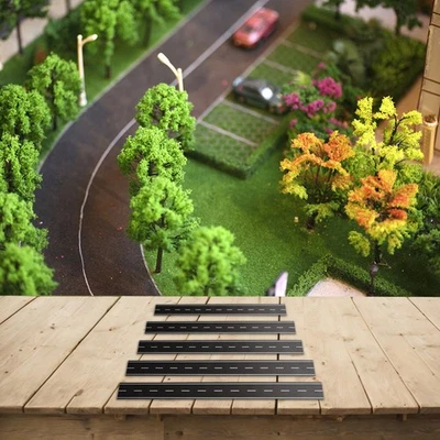 Toys Hobbies Road Strips Railroads Scale Parts Scenery Trees 1:160 5Pcs - Image 1 of 4