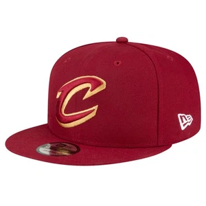 Men's New Era Wine Cleveland Cavaliers Official Team Color 9FIFTY Snapback Hat - Imagen 1 de 6