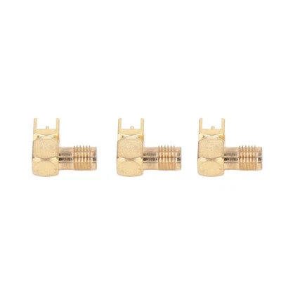 10Pcs RF Connector Panel Bent 90 Degree 4 Pin Antenna Base PCB Board End Coaxial - Image 1 of 4