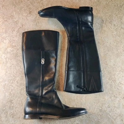 Cole Haan Rigby Riding Boots Equestrian Leather Black Women's 7.5 B F15-G W00503 - Image 1 of 4
