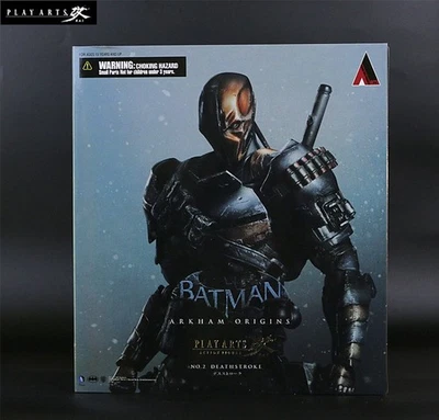 PLAY ARTS KAI BATMAN ARKHAM ORIGINS No.2 DEATHSTROKE COLLECTION FIGURES KO TOY - image 1 of 4