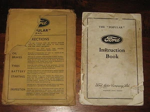 Libro de instrucciones Ford "POPULAR" INGLÉS 1930 + sobre original ¡ENVÍO GRATUITO! - Imagen 1 de 5