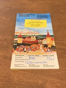 De colección Raro - Folleto informativo Lucerna Suiza - 1977 1978 - Imagen 1 de 9