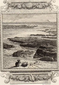 EAU FORTE / Fables de la Fontaine 1883 / LE RAT ET L'HUITRE - Imagen 1 de 1