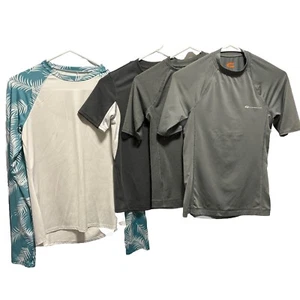 Lot Of 4 Rashguards 2 Boys Youth M & 1 Youth Small & Ladies Size M White - Picture 1 of 24