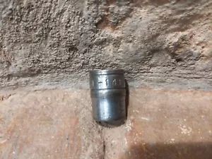 Vintage 1953 SNAP-ON TOOLS F-141 USA 7/16" socket 3/8-drive 12-pt underline logo - Foto 1 di 6