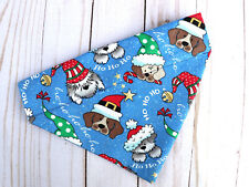 Christmas Dog bandana slip over the collar Bluedogs winter bib, pet accessory