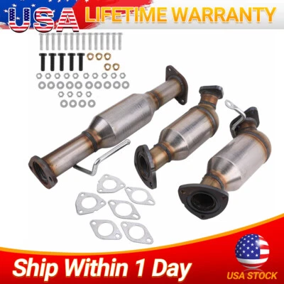 3Pcs Catalytic Converter Set For 09-17 Buick Enclave/Chevy Traverse/GMC Acadia - Image 1 of 4