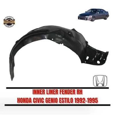 Front Inner Fender Liner Splash Shield Pair RH Sides Fits For Honda Civic 92-95 - Image 1 of 4