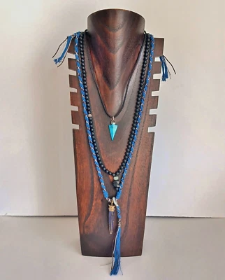 Nuevo colgante turquesa hombre con pulsera maciza de plata de ley 925 Foto 1 de 4