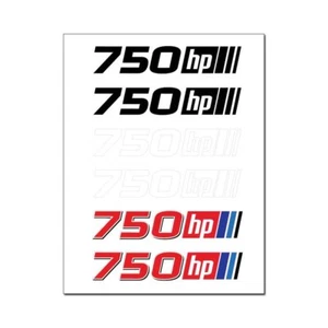 750 Horsepower 6 Vinyl Graphic Car Stickers Sheet - Bild 1 von 2