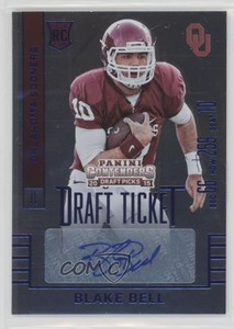 2015 Contenders Draft Picks College Ticket Blue Foil Blake Bell Rookie Auto RC