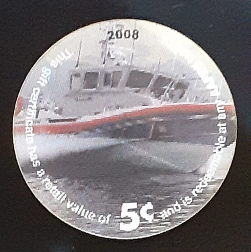 11M5   5 Cents 2008 AAFES Lenticular Pogs  Very Fine - Image 1 of 2