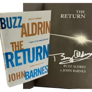 Buzz Aldrin THE RETURN Signed First Edition Printing 1st COA Space Exploration - Imagen 1 de 12