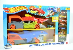 Hot Wheels City Battling Creatures Transporter Vehicles With 10 cars - Picture 1 of 8