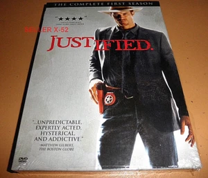 Justified Season 1 DVD set Timothy Olyphant Natalie Zea Elmore Leonard  - Picture 1 of 4