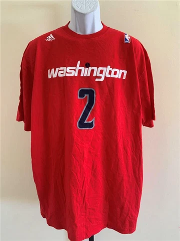 New Washington Wizards #2 John Wall Mens Size 2XL Red Adidas Shirt Cover