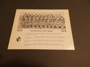 1970 San Francisco 49er's Football 8"x10" Team Picture - Picture 1 of 2