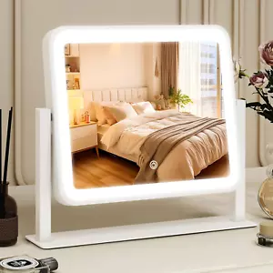 Vanity Mirror with Lights, 14"×12" LED Makeup Mirror, Lighted Makeup Mirror with - Picture 1 of 8