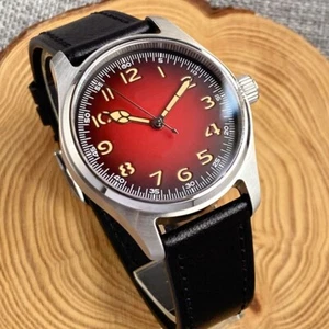 Pilot 39mm Tandorio Red Dial Sapphire Glass Japan NH35A Automatic Mens Watch - Picture 1 of 7