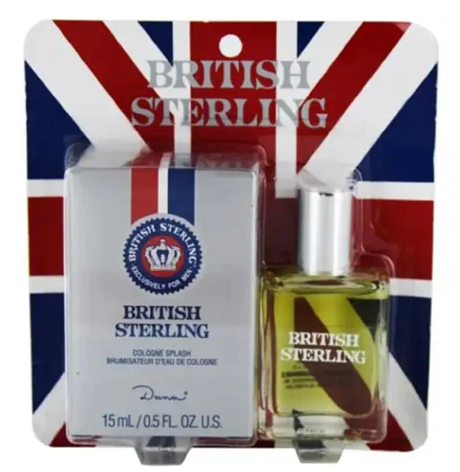 BRITISH STERLING * Dana 0,5 oz / 15 ml Eau de Cologne Hombres Colonia Splash Foto 1 de 1