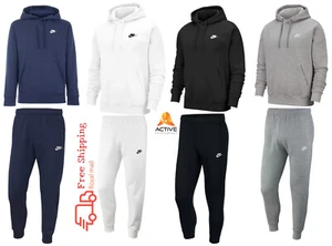 Nike Men's Club Fleece Hoodie Track Bottoms Slim Joggers Casual Bottom Jogging - Picture 1 of 59