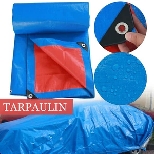 Wasserdichte blaue Abdeckplane Schwerlastplane Bodenplane für Campingplane 180GSM - Bild 1 von 12