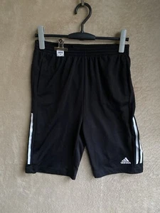 adidas Drawstring Shorts Size 160 Girls Kids Black Logo Sports - Picture 1 of 11