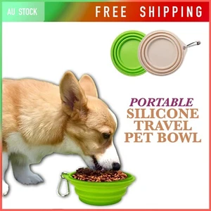 Portable Foldable Bowl Pet Dog  Water Bottle Feeder Cat Travel  Food Collapsible - Bild 1 von 5