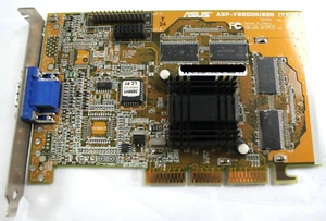 ASUS AGP-V3800M/32M NVidia Riva TNT2 32MB AGP Video Graphics Card - Picture 1 of 8