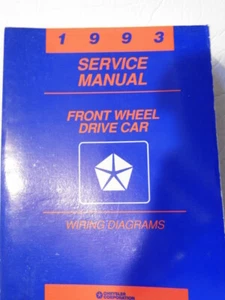 1993 Chrysler Front Wheel Drive Car Wiring Diagrams Service Manual - Picture 1 of 6